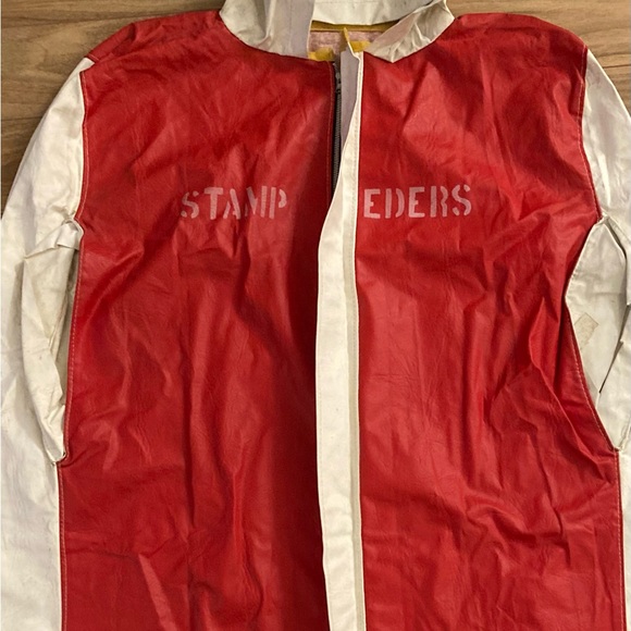 VTG 1980s Calgary Stampeders CFL Canadian Football Game Used Worn Sideline Cape - Picture 3 of 8